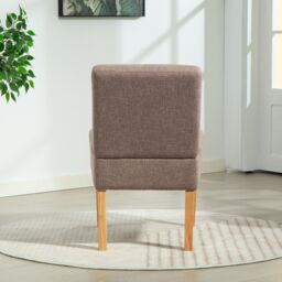 Artemis Home Selina Fabric Armless Accent in Dark Brown - thumbnail 5