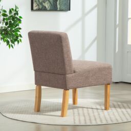 Artemis Home Selina Fabric Armless Accent in Dark Brown - thumbnail 4