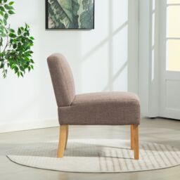 Artemis Home Selina Fabric Armless Accent in Dark Brown - thumbnail 3