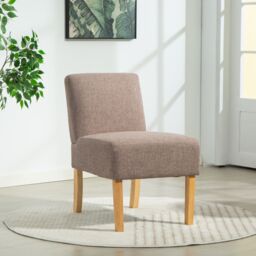 Artemis Home Selina Fabric Armless Accent in Dark Brown - thumbnail 2