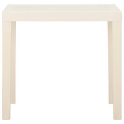 Berkfield Home Garden Table White 79x65x72 cm Plastic - Size: 79 x 65 x 72 cm - thumbnail 3