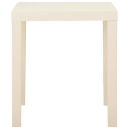 Berkfield Home Garden Table White 79x65x72 cm Plastic - Size: 79 x 65 x 72 cm - thumbnail 1