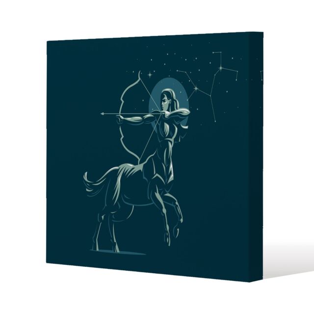 Benjamin Tate Design Zodiac sagittarius (canvas) / 46 x 46 x 4cm in Natural - Size: 46 x 46 x 4 cm - image 1