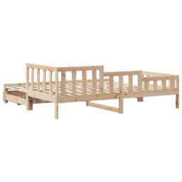 Berkfield Home Versatile Daybed with Trundle & Drawers without Mattress 90x190 in Natural - thumbnail 7