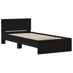 Berkfield Home Bed Frame Black Oak 90x190 cm Engineered Wood - thumbnail 2