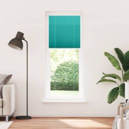 Berkfield Home Pleated Blind Petrol Green 70x200 cm Fabric Width 69.4 cm Polyester - thumbnail 2