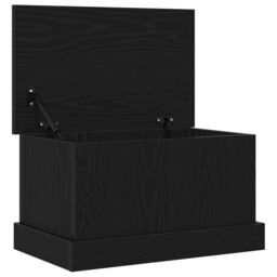 Berkfield Home Storage Box Black Oak 50x30x28 cm Engineered Wood - Size: 50 x 30 x 28 cm - thumbnail 5