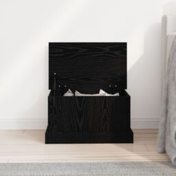 Berkfield Home Storage Box Black Oak 50x30x28 cm Engineered Wood - Size: 50 x 30 x 28 cm - thumbnail 4