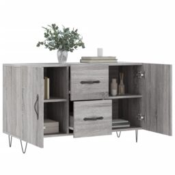 Berkfield Home Sideboard Grey Sonoma 100x36x60 cm Engineered Wood - Size: 100 x 36 x 60 cm - thumbnail 4