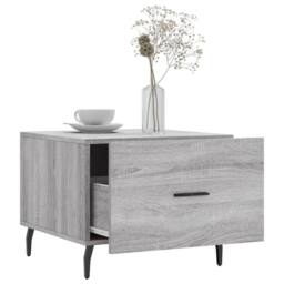 Berkfield Home Coffee Table Grey Sonoma 50x50x40 cm Engineered Wood - Size: 50 x 50 x 40 cm - thumbnail 4