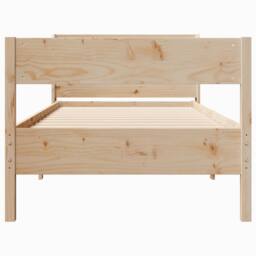 Berkfield Home Bed Frame without Mattress 75x190 cm Small Single Solid Wood Pine in Natural - thumbnail 4
