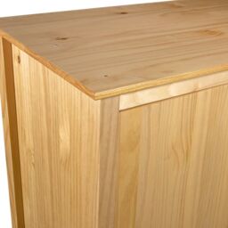 Berkfield Home 2-Door Wardrobe Hill 89x50x170 cm Solid Pine Wood in Brown - Size: 89 x 50 x 170 cm - thumbnail 6