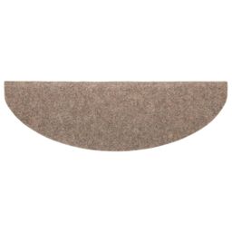 Berkfield Home Self-adhesive Stair Mats 10 pcs Cream 65x21x4 cm Needle Punch - Size: Medium - thumbnail 5