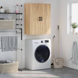 Berkfield Home Wall Mounted Cabinet Sonoma Oak 69.5x34x90 cm in Brown - thumbnail 2