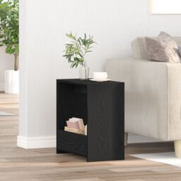 Berkfield Home Side Table Black Oak 50x26x50 cm Engineered Wood - Size: 50 x 26 x 50 cm - thumbnail 4