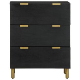 Berkfield Home Sideboards 2 pcs Black 60x33x75 cm Engineered Wood - Size: 60 x 33 x 75 cm - thumbnail 4