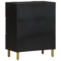 Berkfield Home Sideboards 2 pcs Black 60x33x75 cm Engineered Wood - Size: 60 x 33 x 75 cm - thumbnail 6