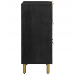Berkfield Home Sideboards 2 pcs Black 60x33x75 cm Engineered Wood - Size: 60 x 33 x 75 cm - thumbnail 5