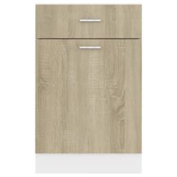 Berkfield Home Durable Drawer Bottom Cabinet Sonoma Oak 50x46x81.5 cm Engineered Wood in Natural - thumbnail 7
