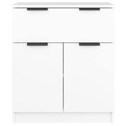 Berkfield Home Sideboard White 60x30x70 cm Engineered Wood - Size: 60 x 30 x 70 cm - thumbnail 5