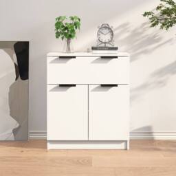 Berkfield Home Sideboard White 60x30x70 cm Engineered Wood - Size: 60 x 30 x 70 cm - thumbnail 2