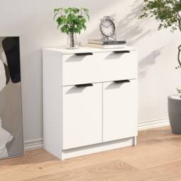 Berkfield Home Sideboard White 60x30x70 cm Engineered Wood - Size: 60 x 30 x 70 cm - thumbnail 3