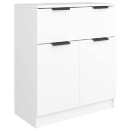 Berkfield Home Sideboard White 60x30x70 cm Engineered Wood - Size: 60 x 30 x 70 cm - thumbnail 1