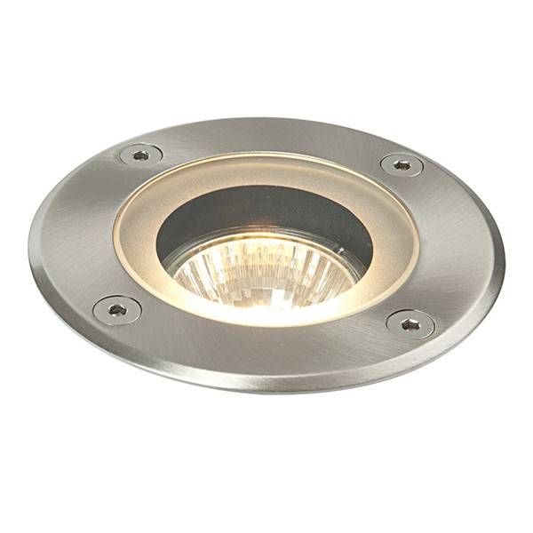 Netlighting Pillar 1 Light Outdoor Recessed Light Marine Grade Brushed Stainless Steel Glass IP65 GU10 in Grey - image 1