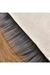 Living and Home 90CM Soft Fluffy Rug Grey Faux Sheepskin Fur Rug Shaggy Couch Mat for Bedroom Living Room - Size: 90 cm diameter - thumbnail 6