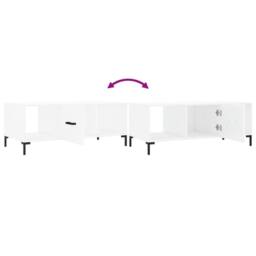 Berkfield Home Coffee Table White 102x50x40 cm Engineered Wood - Size: 102 x 50 x 40 cm - thumbnail 9