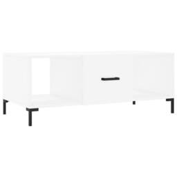 Berkfield Home Coffee Table White 102x50x40 cm Engineered Wood - Size: 102 x 50 x 40 cm - thumbnail 1