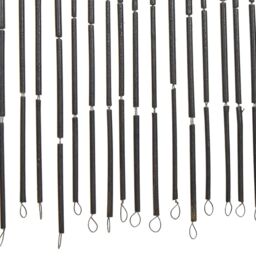 Berkfield Home Insect Door Curtain Bamboo 90x200 cm in Grey - thumbnail 5