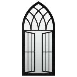 Berkfield Home Mirror Black 100x45 cm Iron for Indoor Use - thumbnail 2