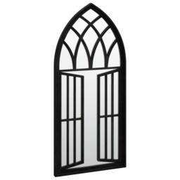 Berkfield Home Mirror Black 100x45 cm Iron for Indoor Use - thumbnail 3