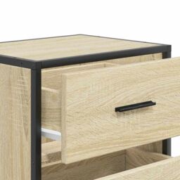 Berkfield Home Wall-mounted Bedside Cabinet Sonoma Oak 40x31x39.5 cm in Brown - thumbnail 9