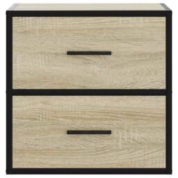 Berkfield Home Wall-mounted Bedside Cabinet Sonoma Oak 40x31x39.5 cm in Brown - thumbnail 5