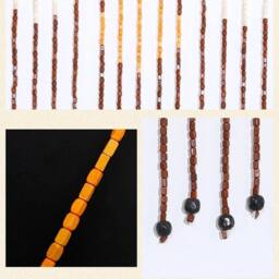 SPETLEK Bamboo Wooden Beads Beaded Door Curtain Room - Size: 1 - thumbnail 3