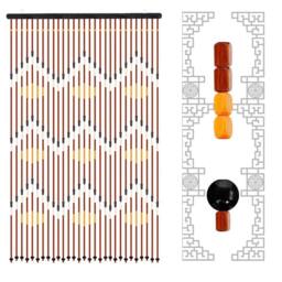 SPETLEK Bamboo Wooden Beads Beaded Door Curtain Room - Size: 1