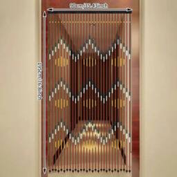 SPETLEK Bamboo Wooden Beads Beaded Door Curtain Room - Size: 1 - thumbnail 2