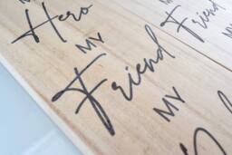 Amaya Rose Ltd My Hero My Friend My Dad Solid Wood Plaque Rustic Shelf Decor in Beige - thumbnail 8