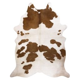 RugsX Cow Hide Rug in White - Size: 155 cm x 195 cm