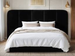 Solace+Co Sienna Hotel Ottoman Bed Black Velvet - Size: Double - thumbnail 4