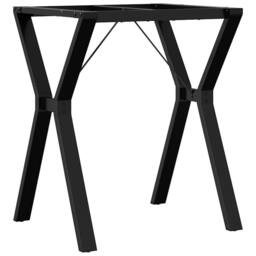 Berkfield Home Durable Dining Table Legs Y-Frame 60x50x73 cm Steel in Black - Size: 60 x 50 x 73 cm - thumbnail 3