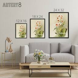 "Artery8 Frederick Sander Madagascar Swamp Orchid Flowers Framed Canvas Art - Size: W12"" x H16""" - thumbnail 4