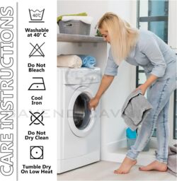 GAVENO CAVAILIA 2 Pack Bamboo Towel in Silver - Size: Bath Sheet - thumbnail 5