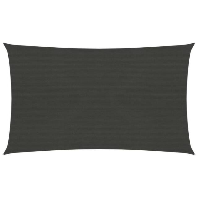 Berkfield Home Sunshade Sail 160 g/m ² Anthracite 3x6 m HDPE in Black - image 1