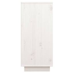 Berkfield Home Sideboard White 60x34x75 cm Solid Wood Pine - Size: 60 x 34 x 75 cm - thumbnail 7