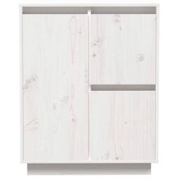 Berkfield Home Sideboard White 60x34x75 cm Solid Wood Pine - Size: 60 x 34 x 75 cm - thumbnail 5