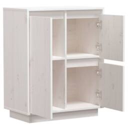 Berkfield Home Sideboard White 60x34x75 cm Solid Wood Pine - Size: 60 x 34 x 75 cm - thumbnail 6