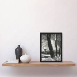 Artery8 The Gambler Charcoal Painting Redon Vintage Framed Wall Art Print in Grey - Size: A4 - thumbnail 4